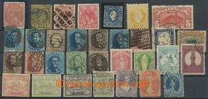 134298 - 1850-1913 selection of 32 pcs of stamps on stock-sheet A5, v