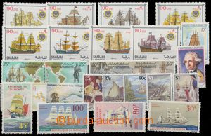 134309 - 1960-80 SHIPS  selection of motive stamps on stock-sheet A5,