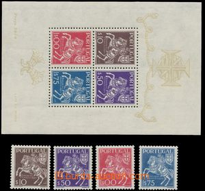 134419 - 1944 Mi.665-668 + Bl.5, 3. philatelic exhibition LISABON 194