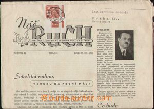 134469 - 1948 complete newspaper Náš activity with stamp. Pof.NV24,