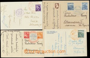 134496 - 1940-42 sestava 4ks pohlednic s příležitostnými raz. PR2