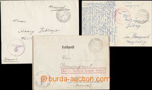 134504 - 1940-43 comp. 3 pcs of mailing delivered German Service Post