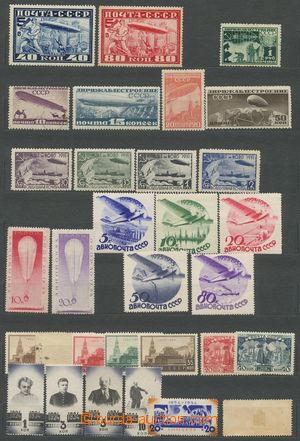 134542 - 1930-34 selection of 31 pcs of stamps, placed on stock-sheet