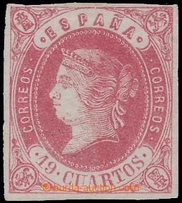 134549 - 1862 Mi.52x, Queen Isabel II. 19Cs carmine on white paper, w