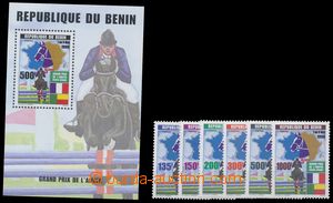 134557 - 1999 Mi.1223-28, Bl.55, Equestrianism, c.v.. 600€