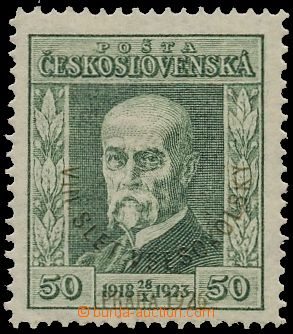 134607 - 1925 Pof.183ZT, Festival 50h green with additional-printing 