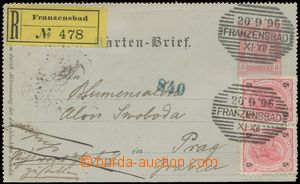 134622 - 1896 Mi.K22, zálepka 5Kr červená, německý text, dofr. z