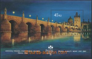 134671 - 2007 Pof.A519, miniature sheet Charles Bridge with productio