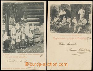 134837 - 1901 MORAVSKOSLEZSKÉ BESKYDY - sestava 2ks pohlednic, náro