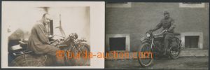 134841 - 1924 motocykl INDIAN, sestava 2ks pohlednic, řidič Luděk 