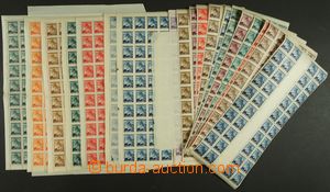 134952 - 1939-40 Pof.20-27, 54-56, Linden Leaves, selection of sheets