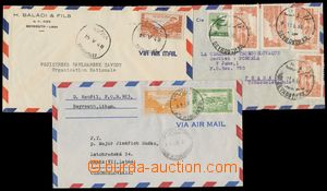 135090 - 1947-59 sestava 3ks leteckých dopisů, vše z Beyruthu do 