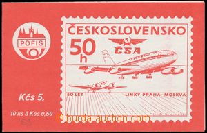 135148 - 1986 Pof.ZS53b, 50 let linky Praha–Moskva, tzv. červené 