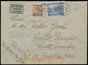 135217 - 1941 Let-dopis do Ekvádoru, vyfr. zn. Pof. 56 + 48 (sazba 1