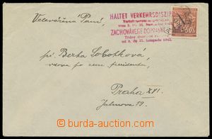 135218 - 1942 dopis v místě, vyfr. zn. Pof. 55, DR PRAHA 11/ ??.42,