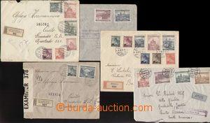 135221 - 1939-41 sestava 5ks dopisů do zámoří, 3x Ecuador + 2x Ar