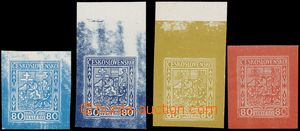 135245 - 1929 4x zkoušky tisku celinové známky 80h, kresba A, pou