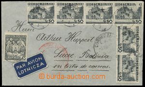 135259 - 1939 airmail letter to Bolivia franked with. Polish stamp. M