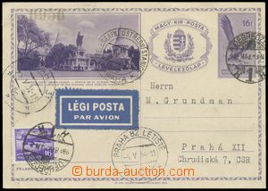 135270 - 1934 dofrankovaná obrazová dopisnice do Prahy, příchozí