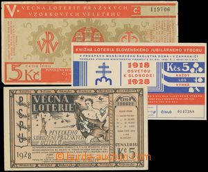 135275 - 1927-28 CZECHOSLOVAKIA 1918-39  comp. 3 pcs of winning ticke