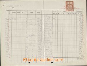 135284 - 1939 insert to firemnímu invoice f. Plohn & Co with Bohemia