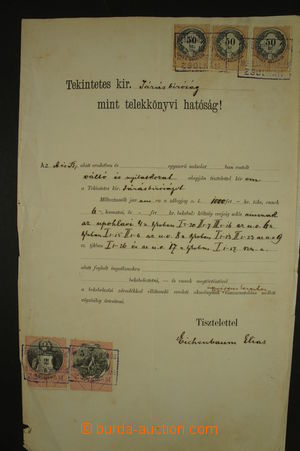 135287 - 1853-87 [SBÍRKY]  RAKOUSKO-UHERSKO  sestava 12ks listin, 3x