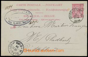 135336 - 1894 PERFINS  PC abroad Mi.P35 with perfin (!) E.B., uživat
