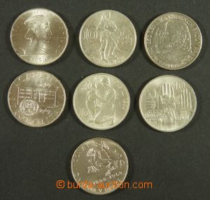 135408 - 1955-68 ČSR II.  sestava 7ks pamětních mincí Ag 10Kčs (