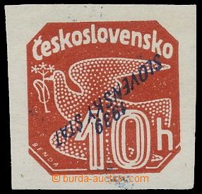 135456 - 1939 Alb.NV5PP, Newspaper stamp 10h, inverted overprint, goo