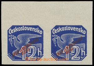 135457 - 1939 Alb.NV6PP, Newspaper stamp 12h, pair with upper margin,