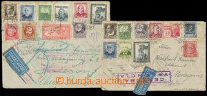 135505 - 1937 ŠPANĚLSKO / INTERBRIGÁDY  sestava 2ks Let-dopisů do