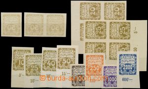 135747 - 1919 Pof.DL13, 14, 10, 9 and other, selection of two bloks o