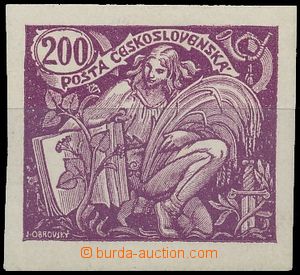 135749 -  Pof.165N, 200h fialová, nezoubkovaná známka, zk. Gi, kat