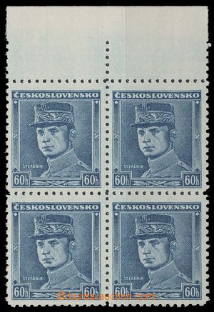 135803 - 1939 Alb.1, Štefánik 60h modrá, bez přetisku, krajový 4