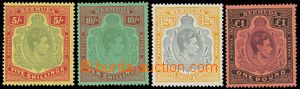 135841 - 1938 Mi.113-116; SG.118-121, George VI. - highest values, ca