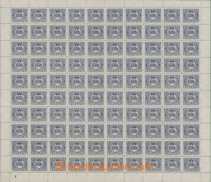 135844 - 1939 Alb.D7Y, Doplatní 60h, kompletní 100-zn. arch s DČ 1