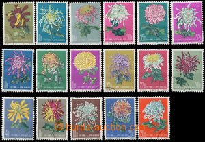 136050 - 1960-61 Mi.571-575, 577-582, 583, 585-588, Chrysanthemums I,