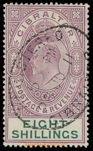 136056 - 1907 Mi.64; SG.74, Edvard VII. 8Sh fialová, kat. 260€