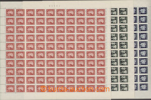136174 - 1943 Alb.84-86, Dobročinné, sestava 100-známkových arch