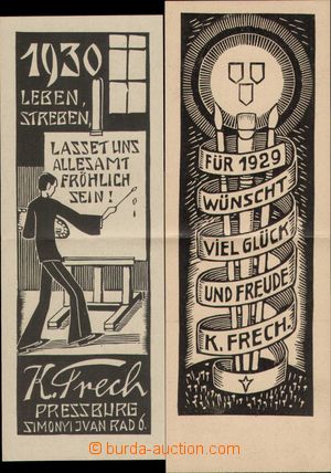 136233 - 1929-30 FRECH Karl Hugo (1883–1945), comp. 2 pcs of linocu