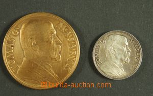 136240 - 1935 ČSR I.  sestava 2ks medailí Masaryk 85. narozeniny, A