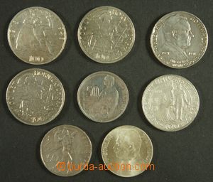 136241 - 1947-51 ČSR II.  sestava 8ks pamětních mincí Ag 100Kčs 