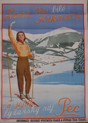 136252 - 1938 SPORT / LYŽOVÁNÍ  Čedok, propagace lyžování v Kr