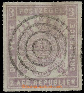 136336 - 1871 Mi.5 II.cC, Znak 3P fialová, němé 4-kruhové raz., s