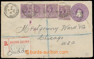 136423 - 1926 postal stationery cover with printed stamp. Ship 2c vio