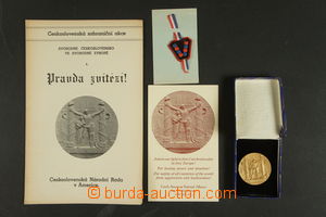 136504 - 1939 EXIL  memorial medals, cordon, pass flyer and postcard,