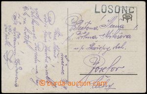 136551 - 1919 train post LOSONC, postcard to Josefova, without franki