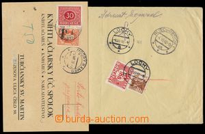 136575 - 1939-42 preprinted commercial PC with mixed postage-due fran