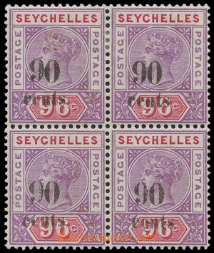 136602 - 1893 Mi.13; SG.21, Queen Victoria, overprint 90C/96C, highes