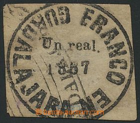 136651 - 1867 GUADALAJARA  local issue Un real on/for rose (!) very t